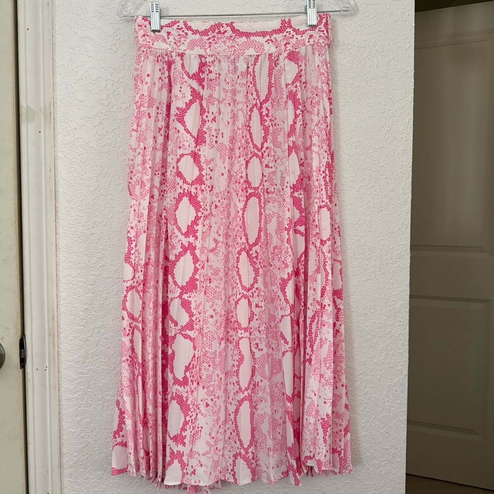 Topshop Hot Pink Snake Print Women's Skirt